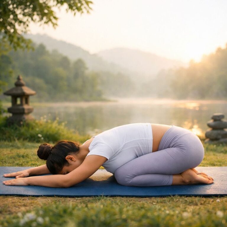 morning yoga for beginners balasana for stress relief