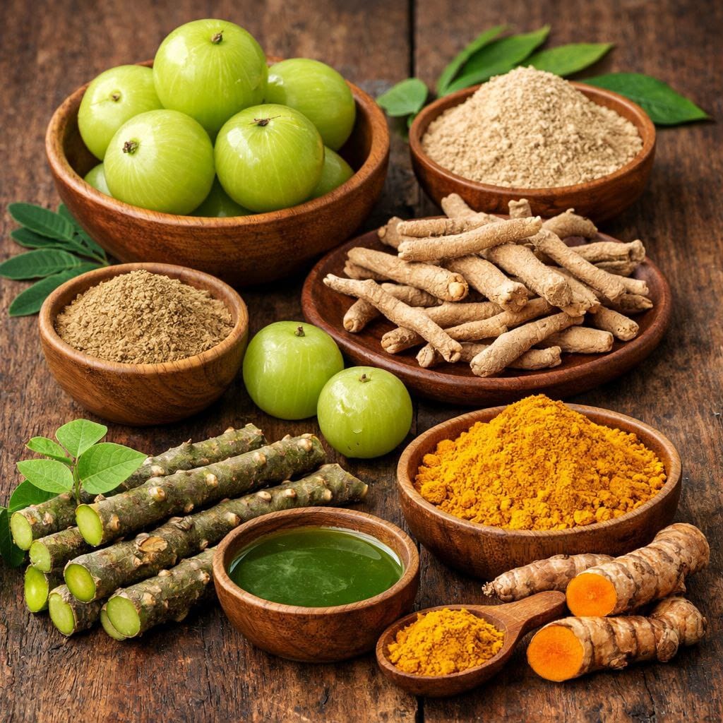 Ayurvedic herbs for anti aging and skin rejuvenation