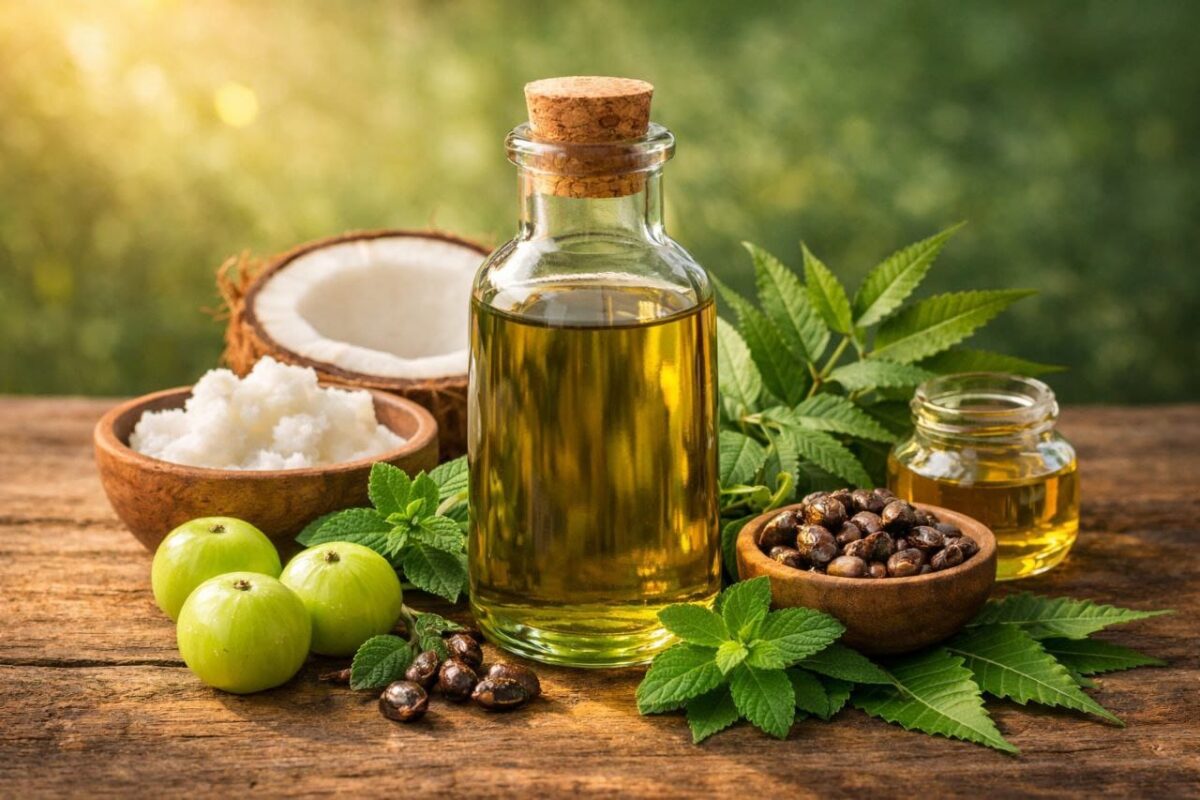 Ayurvedic Oil Massage for Hair Fall natural remedy for dandruff and hair fall ayurveda oil massage