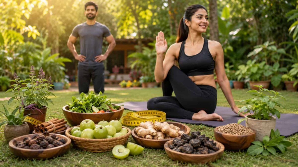 मोटापा कम करने के आयुर्वेदिक उपाय – Ayurvedic Weight Loss Guide को दर्शाती हुई तस्वीर