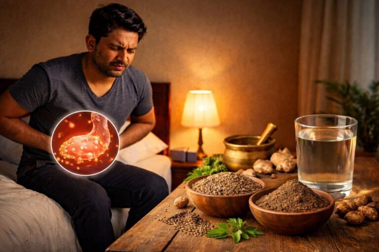 best ayurvedic remedy for gas problem at night with stomach pain and ayurvedic herbs