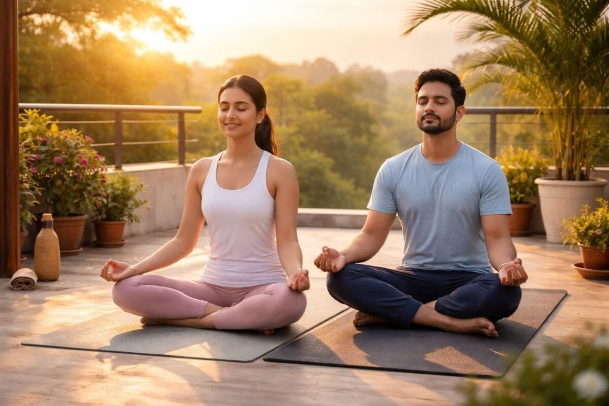 morning yoga routine for beginners at home benefits for health and fitness