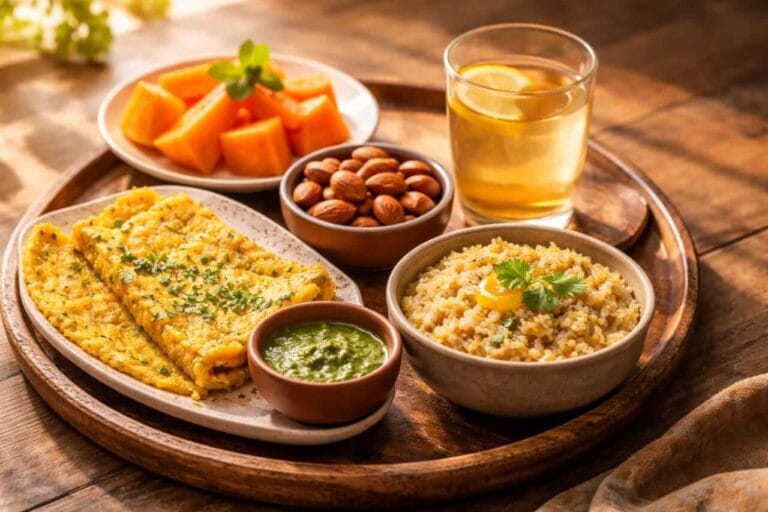 best morning foods ayurveda traditional healthy indian breakfast plate