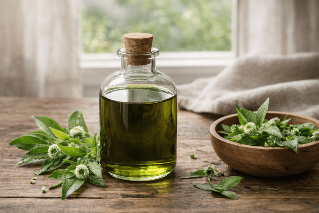 Bhringraj Tel Hair Massage bhringraj oil massage to turn white hair black naturally