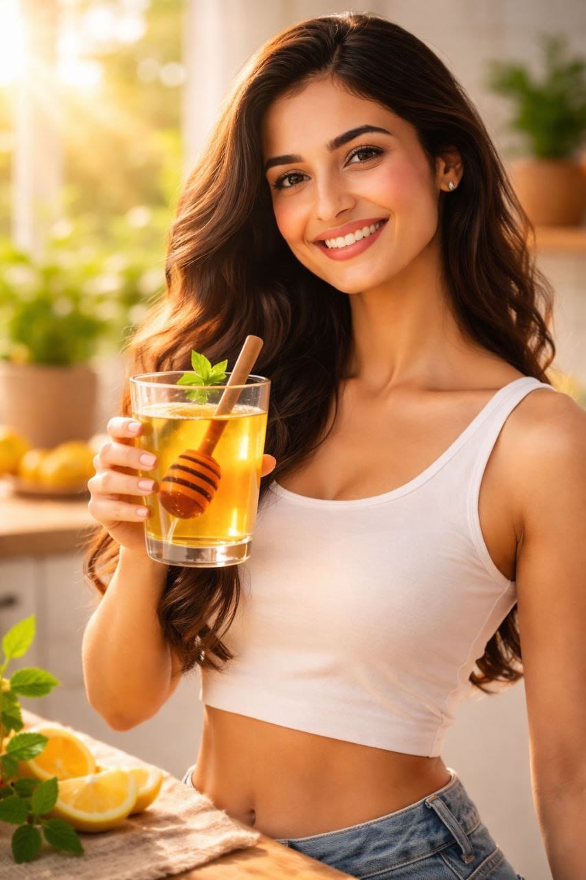 Honey Water Morning Benefits Ayurveda for glowing skin