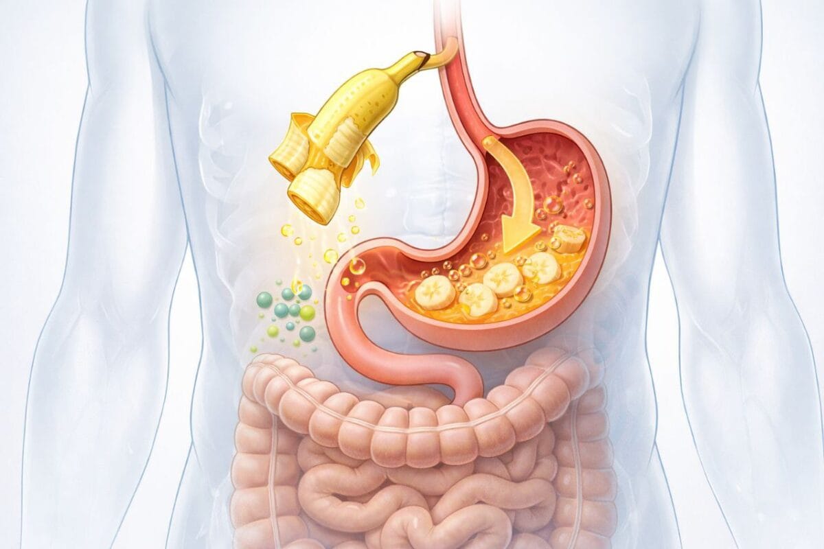 is banana good in morning empty stomach digestion process stomach