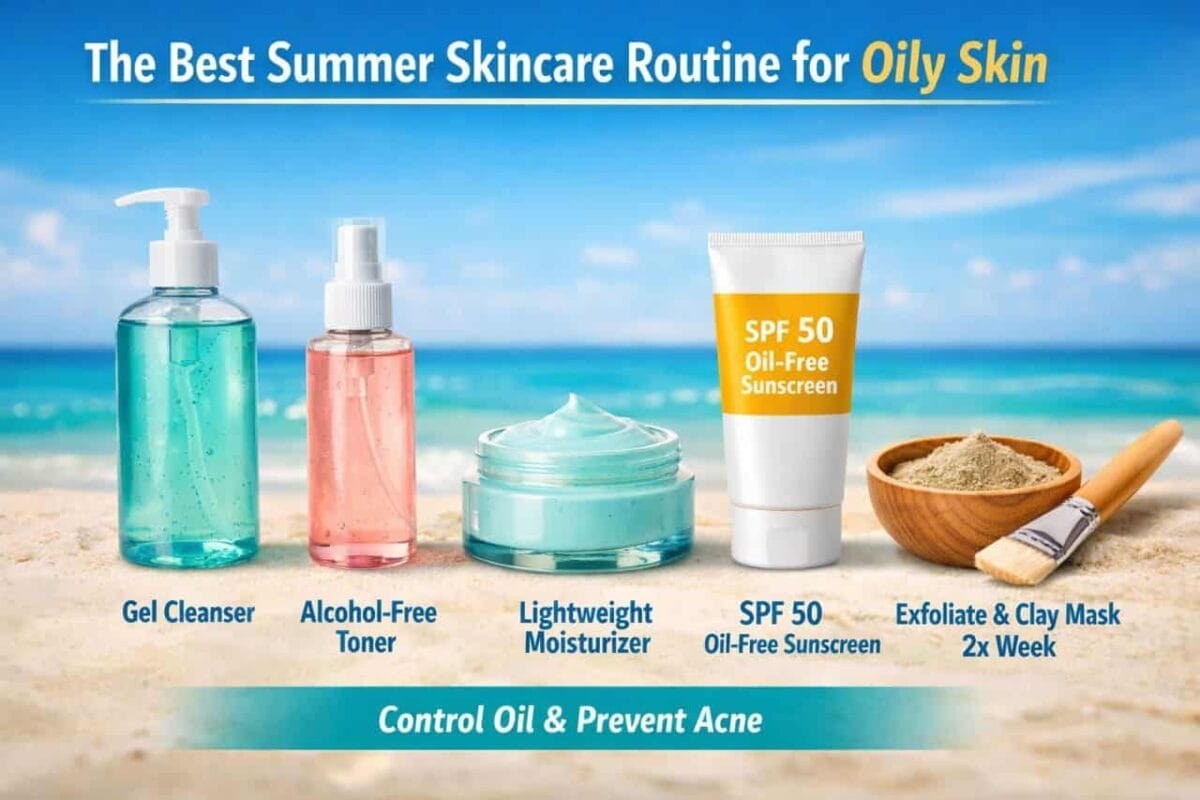 summer skincare routine for oily skin