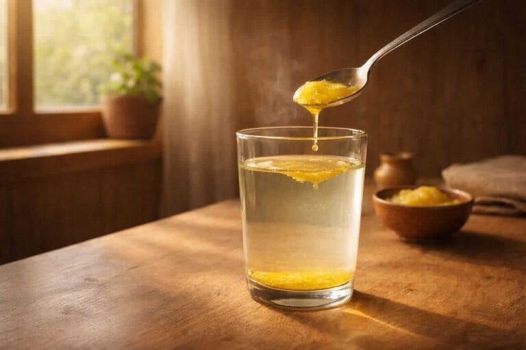 warm water with ghee benefits morning ayurvedic routine