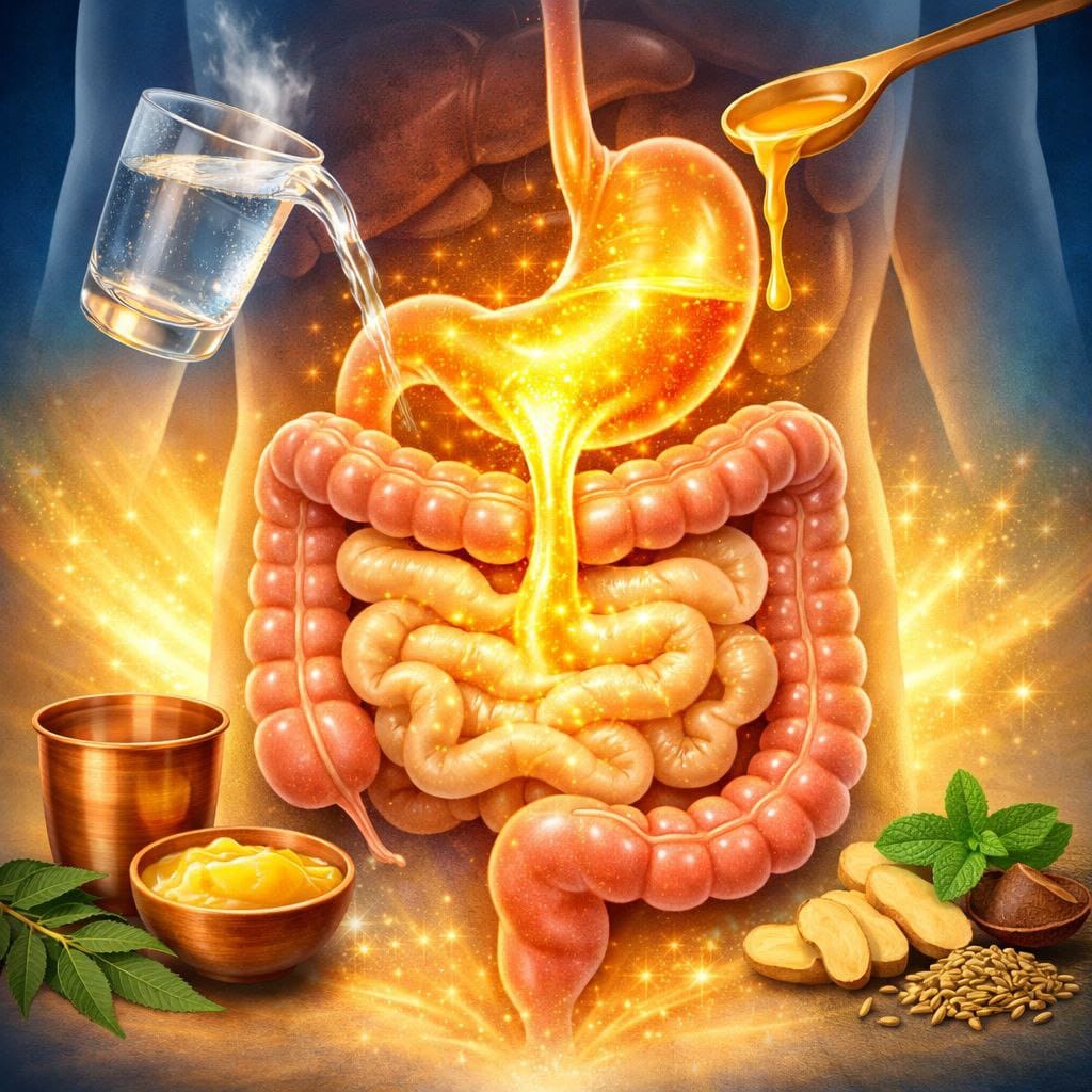 warm water with ghee benefits morning digestion improvement
