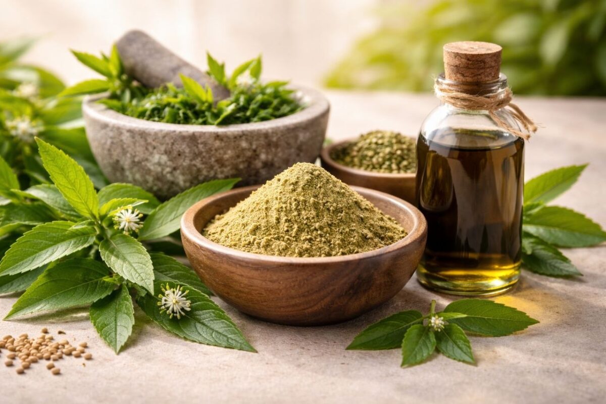 bhringraj for hair growth and thickness ayurvedic herb