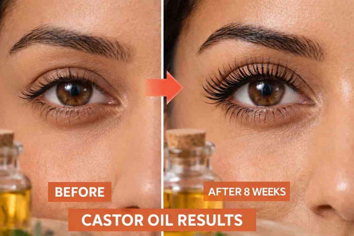 Natural Eyelash Growth Using Castor Oil at Home Castor Oil से eyelashes बढ़ाने का आसान तरीका घर पर
