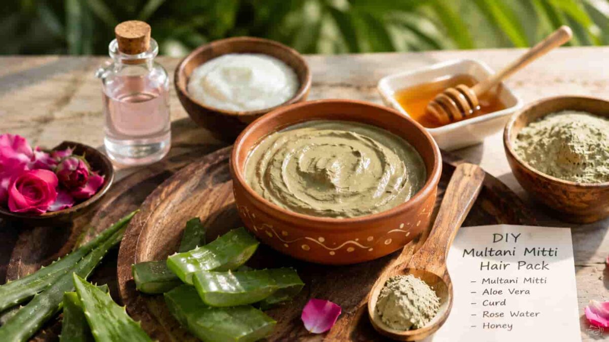 मुल्तानी मिट्टी हेयर पैक बनाने का तरीका