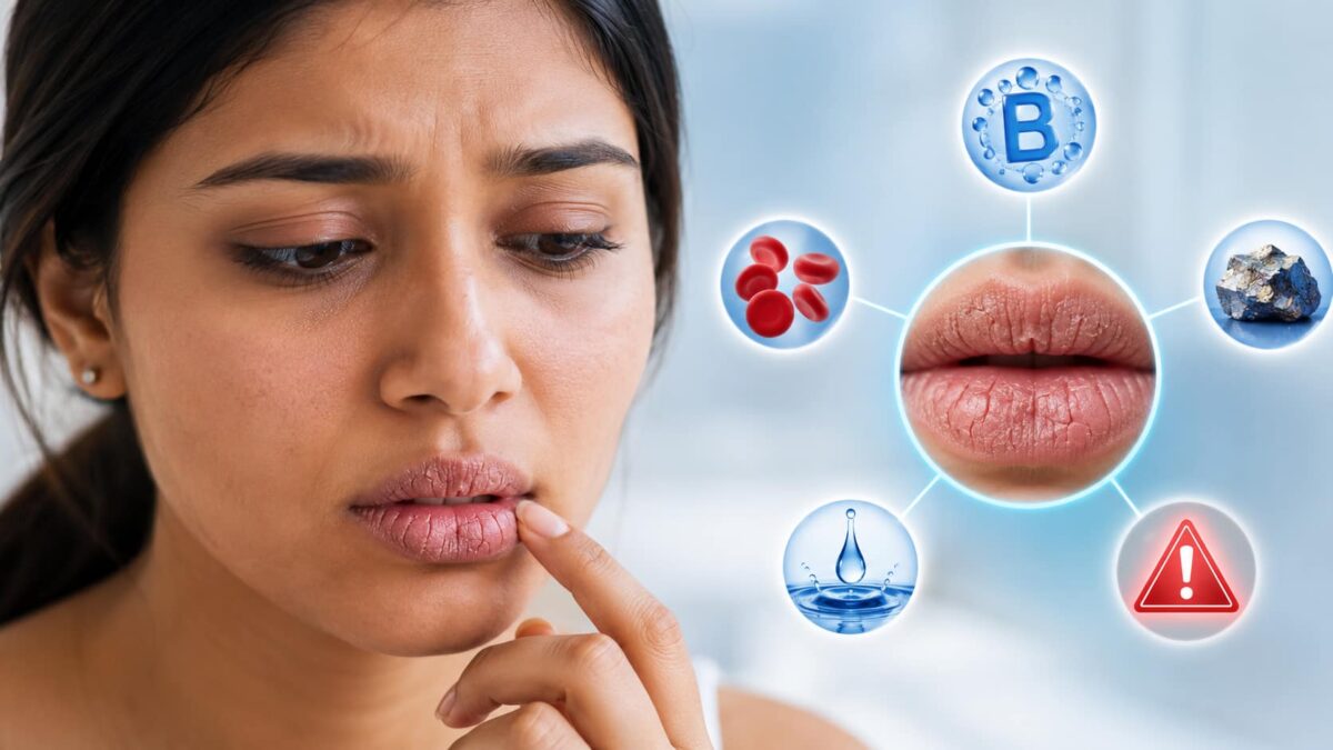 Cracked Lips Causes: बार-बार फट रहे हैं होंठ? जानें Vitamin की कमी और कारण Cracked Lips Causes - बार-बार फटते होंठ, Vitamin B की कमी, डिहाइड्रेशन और स्वास्थ्य समस्याओं के संभावित कारण