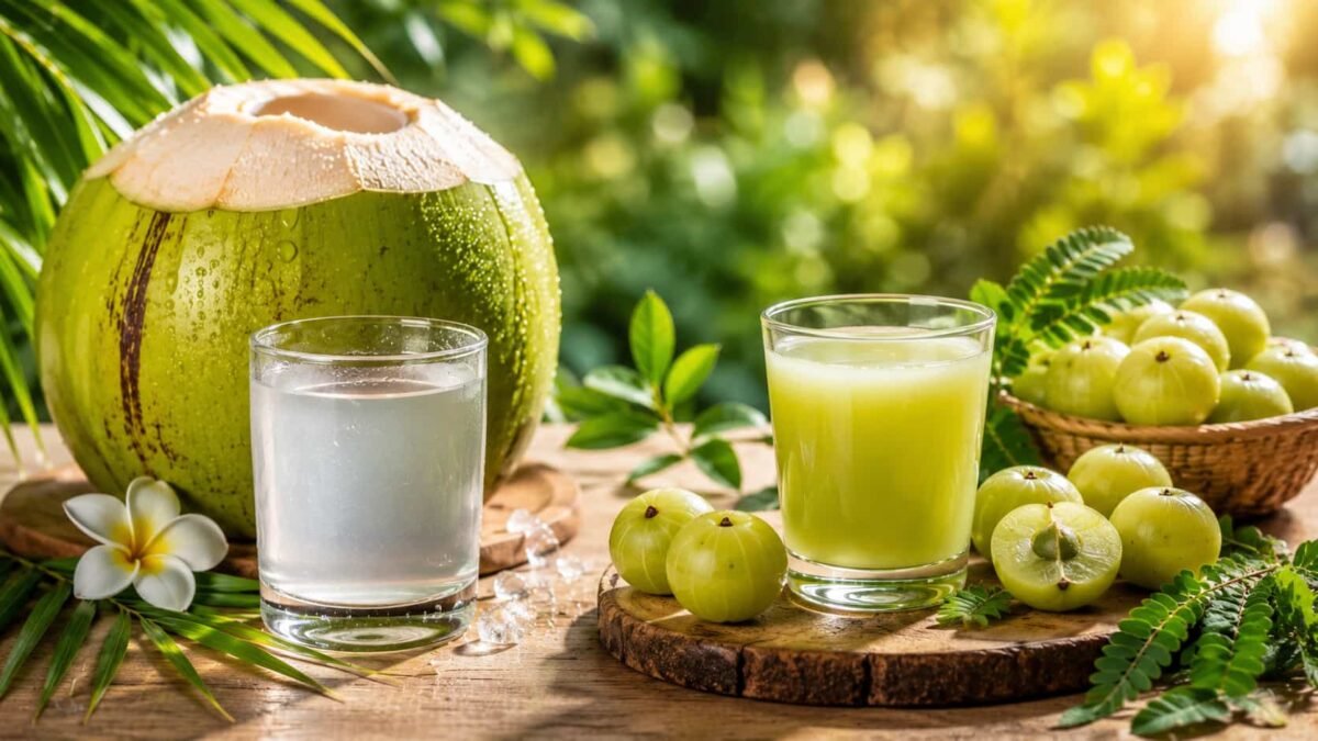 Coconut Water vs Amla Juice for glowing skin