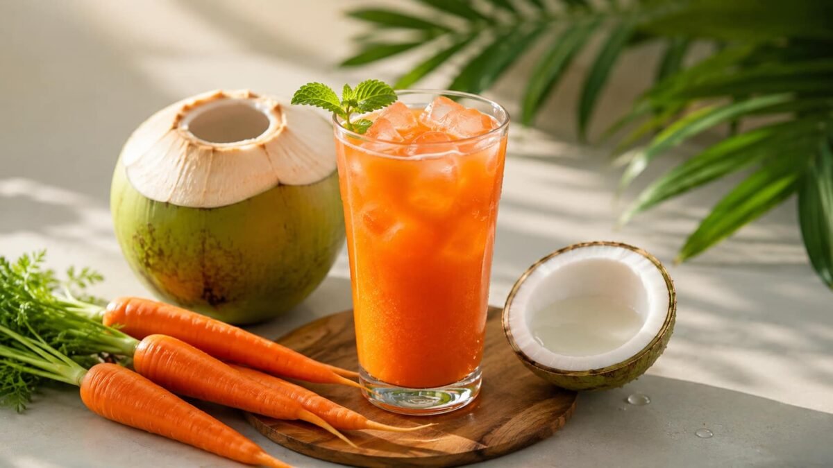 Carrot Glow Refresher – गाजर और नारियल पानी का पेय Carrot Glow Refresher क्या होता है?