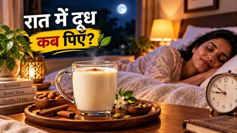 रात में दूध पीने का सही समय और आयुर्वेदिक तरीका