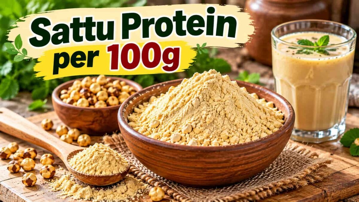 Sattu Protein per 100g की पूरी जानकारी Sattu protein per 100g की जानकारी के लिए चना सत्तू और सत्तू पाउडर